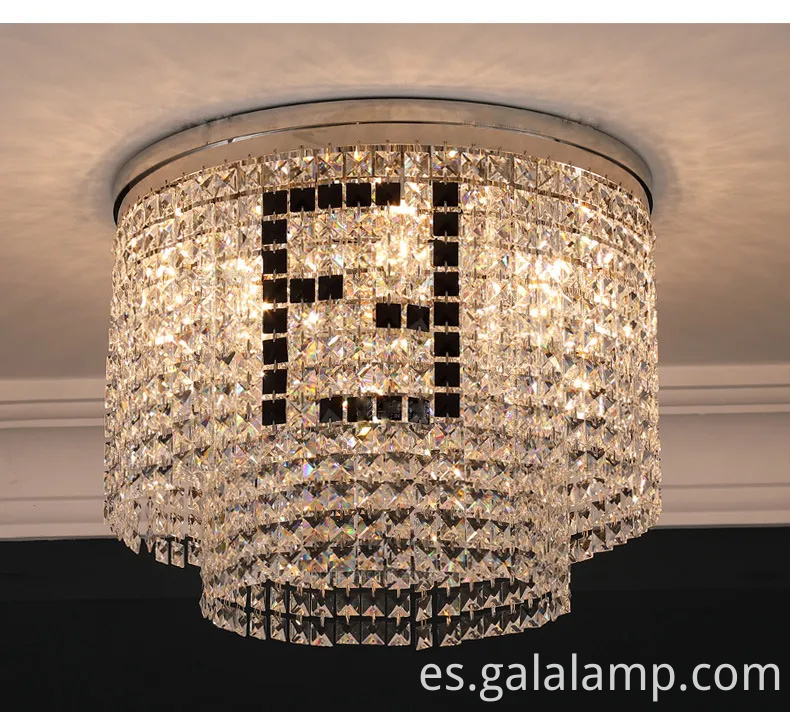 Luz de techo LED de cristal moderno elegante para interiores elegantes